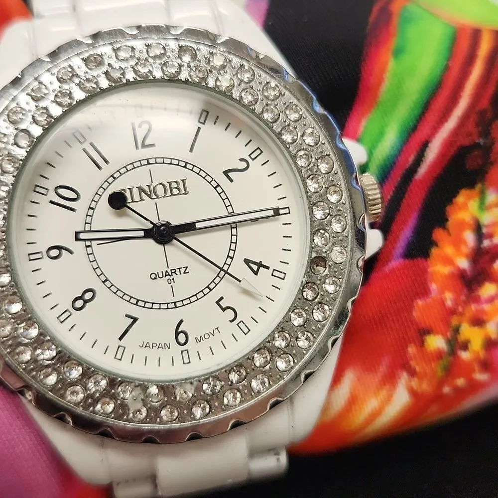 SINOBI Quartz Rhinestone Water Resistance Watch